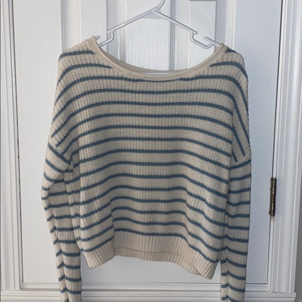 striped cropped sweater
